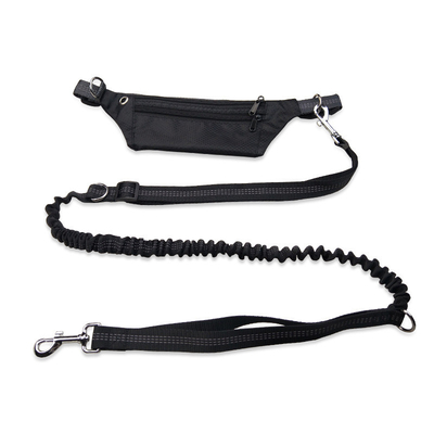 Pet Reflective Hands Free Leash With Waist Bag And Telescopic Adjustment For Dog Sports Running Leash