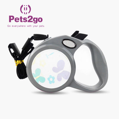 Polyester Webbing Hands Free Retractable Pet Leash