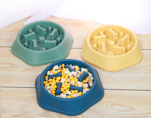 8In Dia Dog Slow Feeder Bowl Portable Expandable With Non Spill Mat