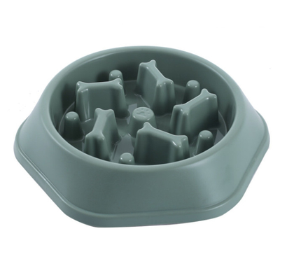 8In Dia Dog Slow Feeder Bowl Portable Expandable With Non Spill Mat