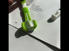 Three Head Three Sided Plastic Pet Toothbrush